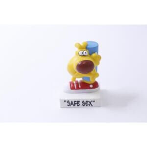 Grimmy, Safe Sex, Mother Goose, PVC Figurine, 1989, Vintage, Souvenir